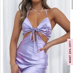 White Fox Purple Dress